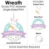 Big Dot of Happiness Spring Easter Bunny - Outdoor Happy Easter Party Decor - Front Door Wreath - 3 of 4