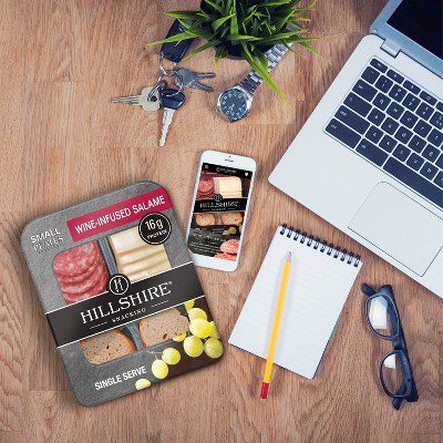 Hillshire Snacking Wine Infused Salame Cheese and Crackers Small Plate - 2.76oz