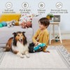 Washable Modern Bordered Rug Non Slip Low Pile Rug Soft Throw Floor Cover Geometric Foldable Indoor Carpet for Living Room Bedroom Playroom Nursery - 4 of 4