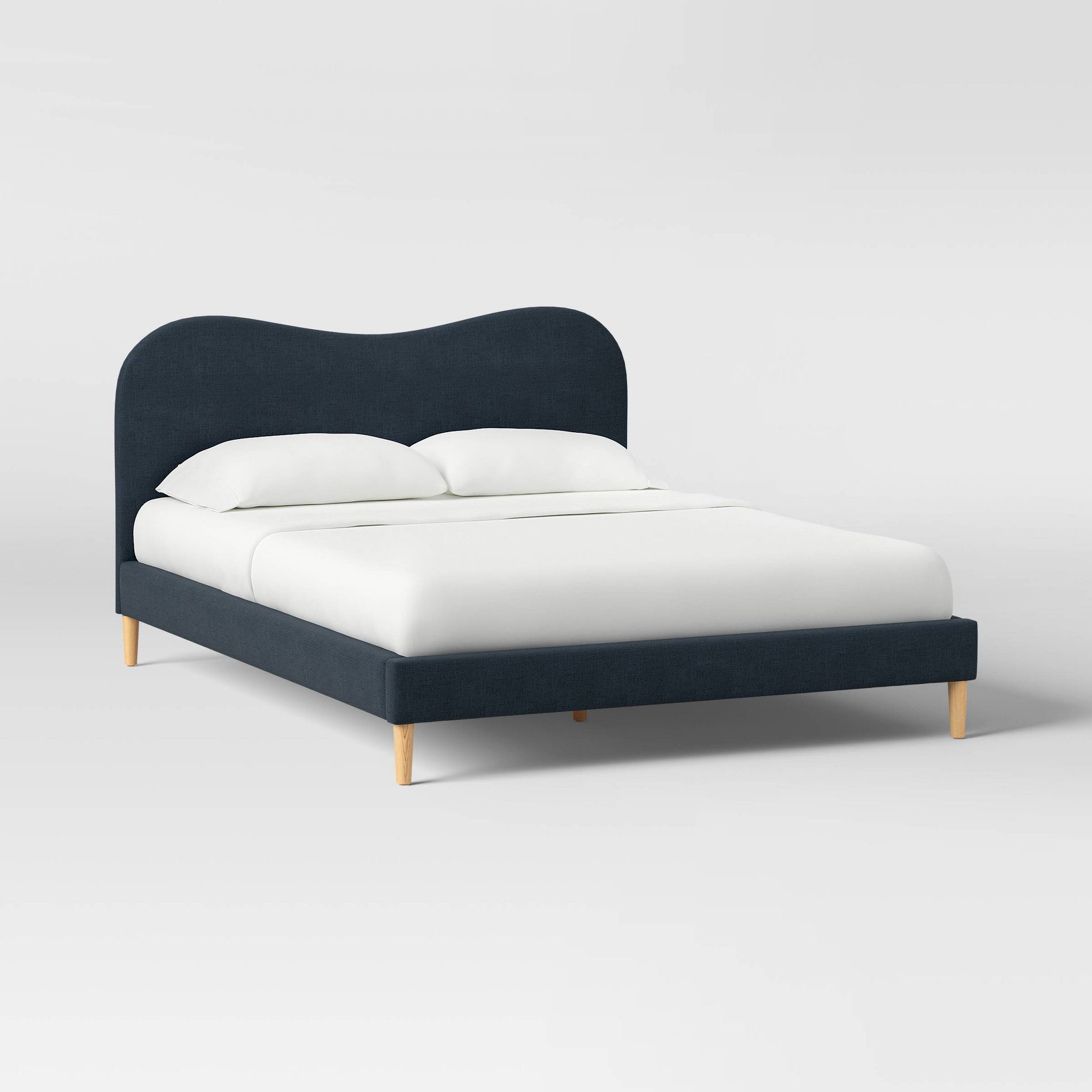 Full Scalloped Wave Bed Linen Navy - Threshold™