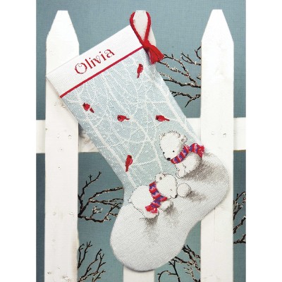 Dimensions Counted Cross Stitch Kit 16" Long-Snow Bears Stocking (14 Count)