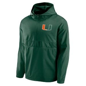 NCAA Miami Hurricanes Men's Gray Windbreaker Jacket - 1 of 3