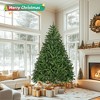Whisen 7FT Artificial Christmas Tree, Premium Unlit Hinged Spruce Full Tree with 2231 Branch Tips, Metal Stand - Green - 2 of 4