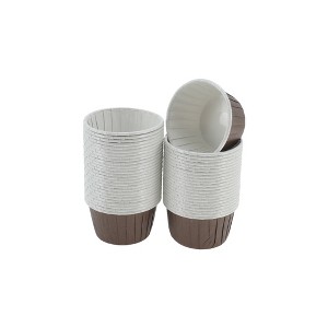 Unique Bargains Curled Rim Disposable Baking Cups Greaseproof Paper 2.56"x1.57" 50 Pcs - 1 of 4