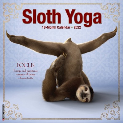 2022 Wall Calendar Sloth Yoga - Willow Creek Press