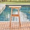 GDFStudio Tenley Outdoor Eucalyptus Wood Square Dining Table - 4 of 4