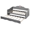 NicBex Twin Size Day Bed with Trundle 79" Upholstered Daybed Frame with Cloud-Shaped Backrest and Arms for Living Rooms - 4 of 4
