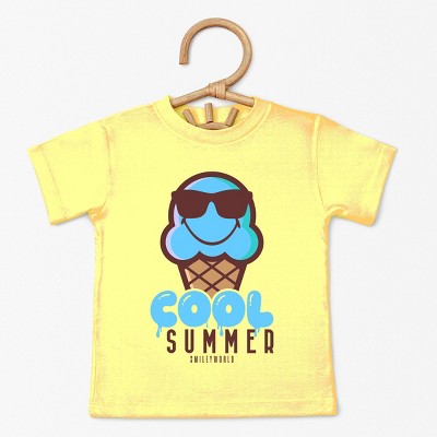 The Juniper Shop SmileyWorld Cool Summer Ice Cream Blue Toddler Short Sleeve Tee