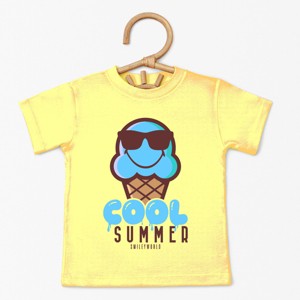 The Juniper Shop SmileyWorld Cool Summer Ice Cream Blue Toddler Short Sleeve Tee - 1 of 4