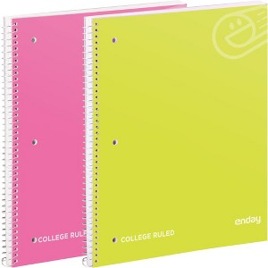 Enday 1-Subject Collage Ruled Spiral Notebook - 75 Sheets - 1 of 4