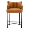 Hyleory Set of 2 Modern PU Leather Bar Stools – Stylish & Comfortable Seating - 2 of 4
