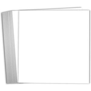 Hamilco White Cardstock Scrapbook Paper 12x12 Heavy Weight 80 lb Cover Card Stock – 25 Pack - Bright White - 1 of 4