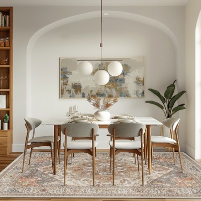 ABYNOW Machine Washable Area Rug – Soft Modern Abstract Carpet for Living Room, Bedroom, and Dining Room, Non-Slip Floor Rug
