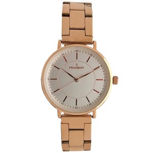 Peugeot Women Rose Gold Watch 30mm Sleek Stainless Steel Bracelet - 1 of 4