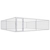 vidaXL Outdoor Dog Kennel Large Dog Crate Dog Cage Playpen Galvanized Steel - 2 of 4