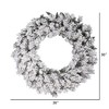 Vickerman Artificial Flocked Snow Ridge Wreath - 2 of 3