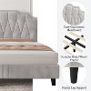 Yaheetech Upholstered Bed Frame with Button-Tufted Headboard - 4 of 4