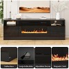 70" Fireplace TV Stand w/ 36" Fireplace - 12-Color Flames & Heater, Storage Cabinet, Entertainment Center for TVs to 80" - 2 of 4