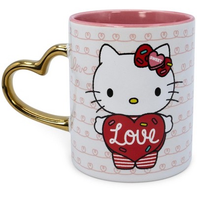 Silver Buffalo Sanrio Hello Kitty Love Heart-shaped Handle Ceramic