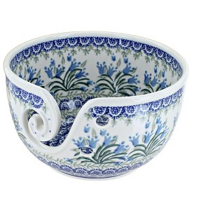 Blue Rose Polish Pottery G04 Ceramika Artystyczna Yarn Bowl - 1 of 1
