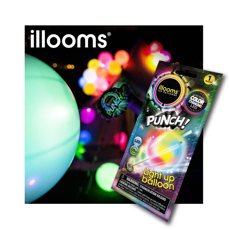 illooms LED Light Up Color Changing Punch Balloon, 1 of 10
