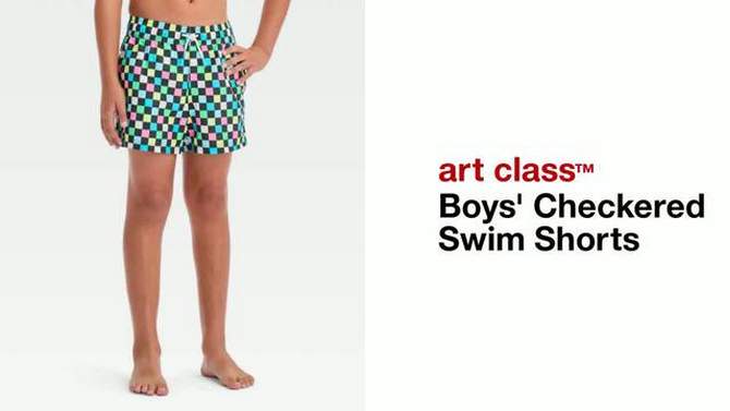 Boys&#39; Checkered Swim Shorts - art class&#8482;, 2 of 5, play video