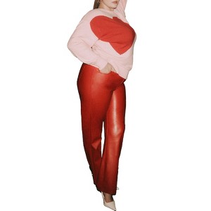 ELOQUII Slit Hem Faux Leather Pant - 1 of 4