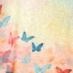 turq butterfly print
