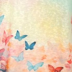turq butterfly print