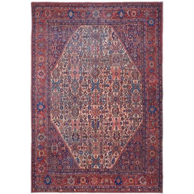 Rawlins Transitional Medallion Red/Tan/Blue Area Rug