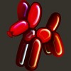 Junior's Design By Humans Balloon Animal - Dog (red) By TaliRachelle T-Shirt - 2 of 3