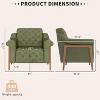 Cozy Accent Chair PU Leather Mid Century Modern Armchair Reading Single Sofa for Bedroom Apartment Office Waiting Room - 3 of 4