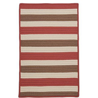 Colonial Mills Stripe It - Terracotta 2 ft.x3 ft. Rectangle Rug Indoor/Outdoor 100% Polypropylene