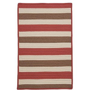 Colonial Mills Stripe It - Terracotta 2 ft.x3 ft. Rectangle Rug Indoor/Outdoor 100% Polypropylene - 1 of 2