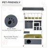 LOVMOR Wooden Outdoor Cat House, Feral Cat Shelter Kitten Tree with Asphalt Roof, Escape Doors, Condo, Jumping Platform - 4 of 4
