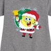 - SpongeBob SquarePants - Santa Spongebob Graphic Short Sleeve Fleece Dress - 2 of 4