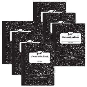Pacon® Composition Book, Black Marble, Unruled 9-3/4" x 7-1/2", 100 Sheets, Pack of 6 - 1 of 3