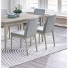 NicBex 7 Piece Dining Table Set,Wood Grain Rectangular Dining Table with 6 Upholstered Chairs for Kitchen,Natural Wood - 3 of 4