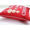 19"x19" Merry Little Christmas Square Throw Pillow Cover Red - Pillow Perfect - 3 of 4