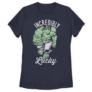 Women's Marvel St. Patrick's Day Hulk Incredibly Lucky T-Shirt - 1 of 4