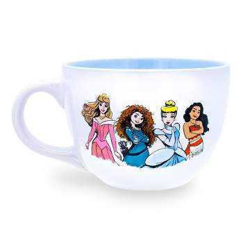 Silver Buffalo Disney Princess "Courage To Be Kind" Ceramic Soup Mug | Holds 24 Ounces