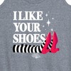 Women's - Wizard of Oz - I Like Your Shoes Ruby Slippers Graphic Racerback Tank - 2 of 4