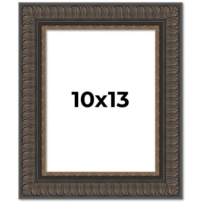 PosterPalooza | Photo Size Museum Brown Picture Frame - UV Acrylic, Foam Board Backing, Hanging Hardware