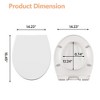 Elongated Toilet Seat, Soft Close Hinge Magnetic Non-Slip Seat Toilet Lid, Quick-Release Funciton American Standard Elongated Toilet Seat - 2 of 4