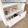 71" Tall Arched Book Shelf, 6-Tier Freestanding Bookshelf with Drawer and Open Display Shelves, Mid Century Modern Arched Bookcase for Home Office - 4 of 4