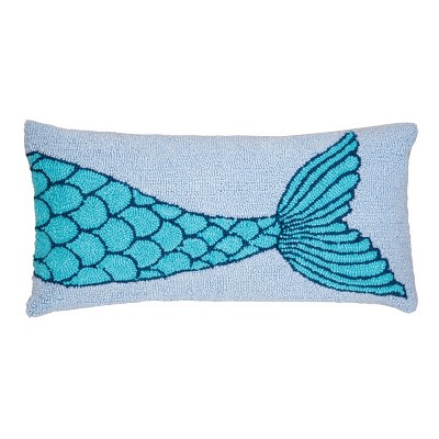 C&F Home 12" x 24" Mermaid Tail Hooked Throw Pillow