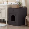 Okak Farmhouse Pet House with Drawers and Door, Multifunction Indoor Cat Cage with Hook Up, Cat Litter Box Enclosure for Medium Pet - 4 of 4