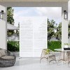 Wooakway 72"H 47"W 16"D Metal Outdoor Privacy Screen Freestanding Patio Decorative Screens - 2 of 4