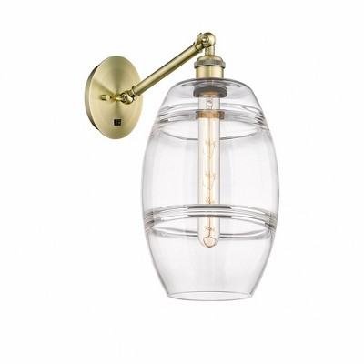 Vaz - 1 Light Arm Adjusts Up and Down Wall Sconce In Industrial Style-9.88 Inches Tall and 8 Inches Wide