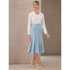 INSPIRE CHIC Women's Mermaid High Waisted Pleated Fishtails Midi Skirt - 3 of 4